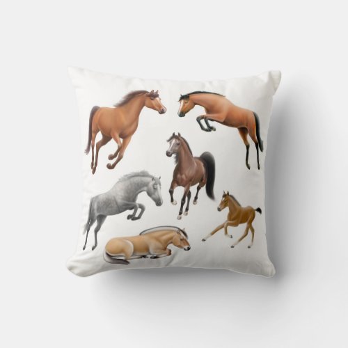 I Love Horses Pillow
