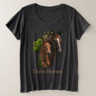 I love Horses Plus Size T-Shirt