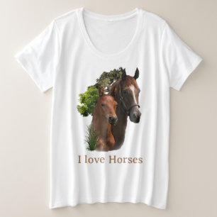 I love Horses Plus Size T-Shirt