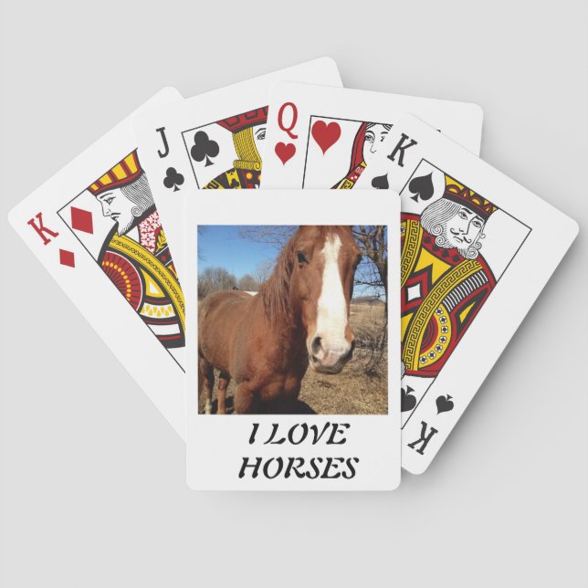 I LOVE HORSES POKER CARDS (Back)