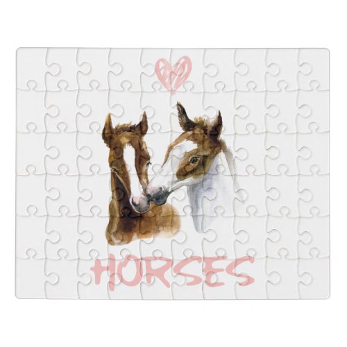 I Love Horses Portrait Jigsaw Puzzle