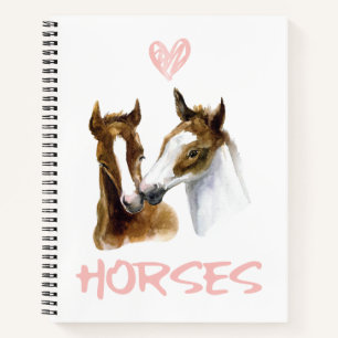 I Love Horses Portrait Notebook
