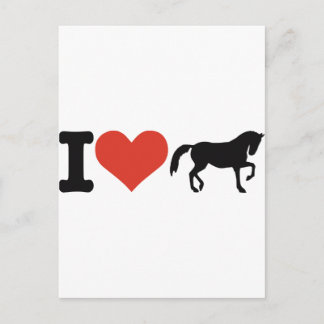 I love Horses Postcard