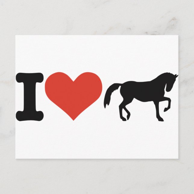 I love Horses Postcard (Front)