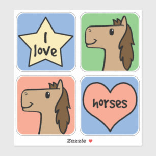 I Love Horses Sticker