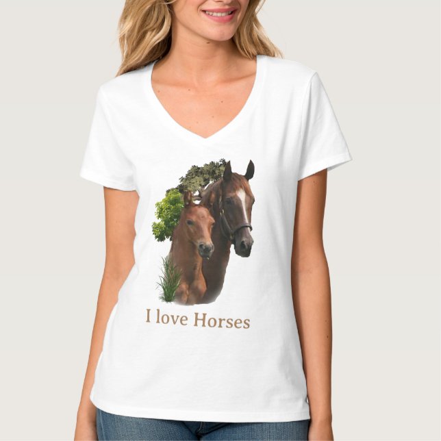 I love Horses T-Shirt (Front)