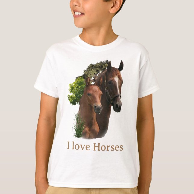 I love Horses T-Shirt (Front)