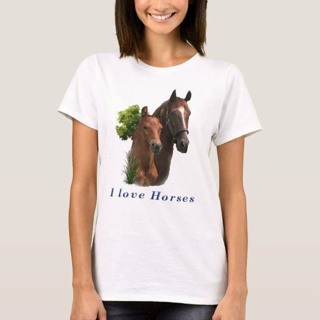 I love horses T-Shirt (Front)