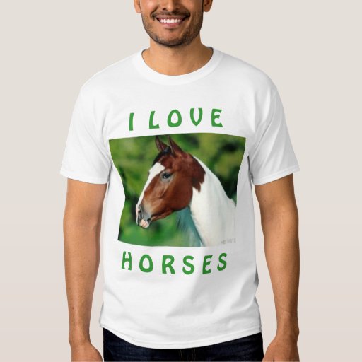 I Love Horses T-Shirt | Zazzle