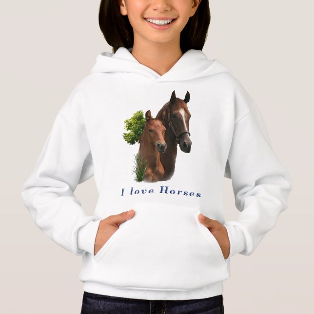 I love horses t-shirts (Front)