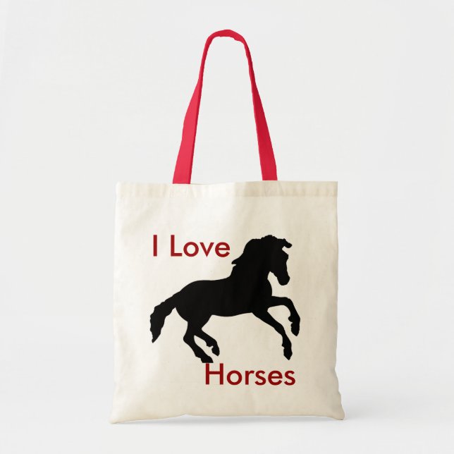 I love Horses Tote Bag (Front)