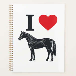 I Love Horses Vintage Engraving Shirt Design_1 Planner