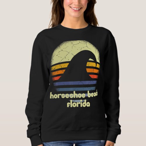 I Love Horseshoe Beach Florida Ocean Wave Fl Sweatshirt