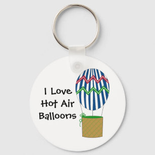 I Love Hot Air Balloons Keychain