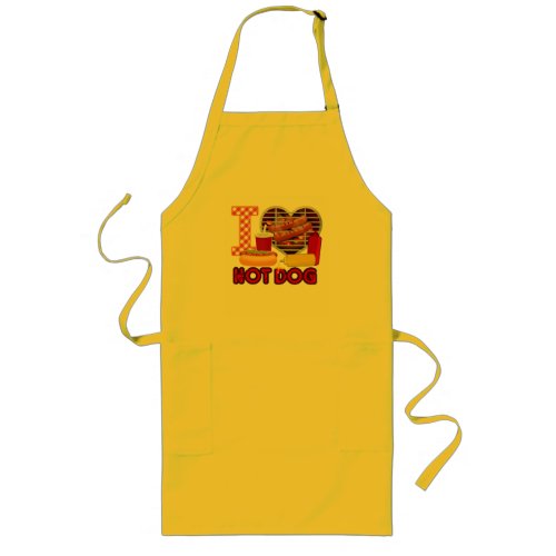 I love Hot Dog Long Apron