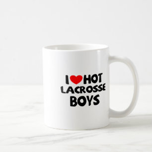I Love Hot Lacrosse Boys Funny Heart Sport Coffee Mug