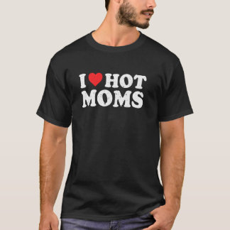 I Love Hot Moms Distressed Retro Vintage  Pullover