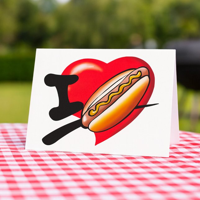 I Love Hotdogs Greeting Cards (Creator Uploaded)