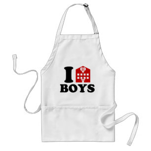 I Love Hotel Boys Adult Apron