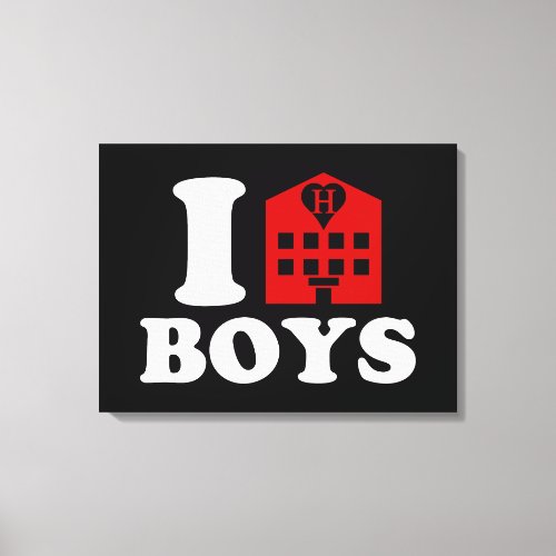 I Love Hotel Boys Canvas Print