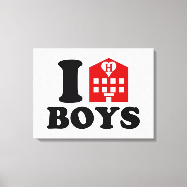 I Love Hotel Boys Canvas Print (Front)