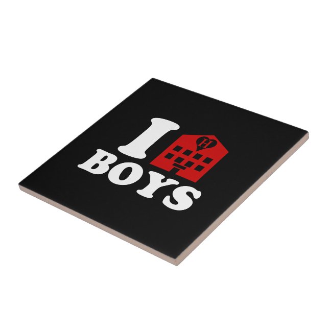 I Love Hotel Boys Ceramic Tile (Side)