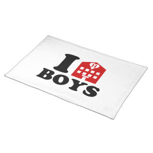 I Love Hotel Boys Cloth Placemat