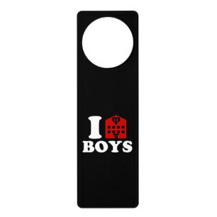 I Love Hotel Boys Door Hanger