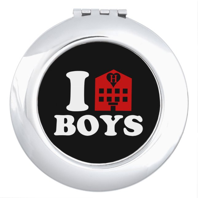 I Love Hotel Boys Mirror For Makeup (Front)