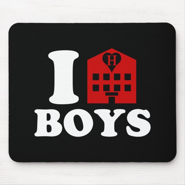 I Love Hotel Boys Mouse Pad (Front)