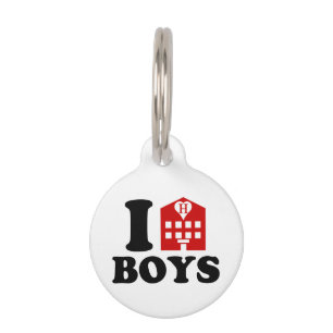 I Love Hotel Boys Pet Name Tag