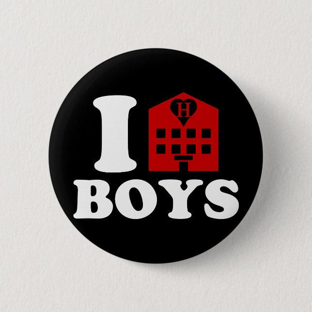 I Love Hotel Boys Pinback Button (Front)
