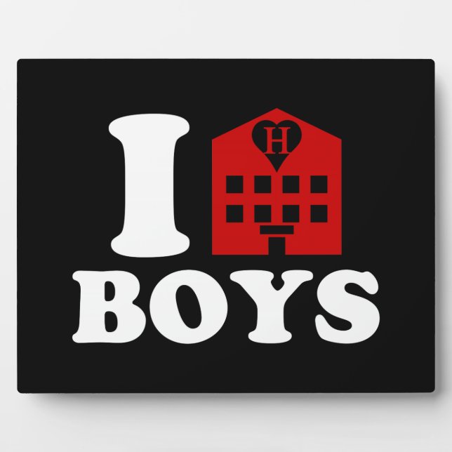 I Love Hotel Boys Plaque (Front)