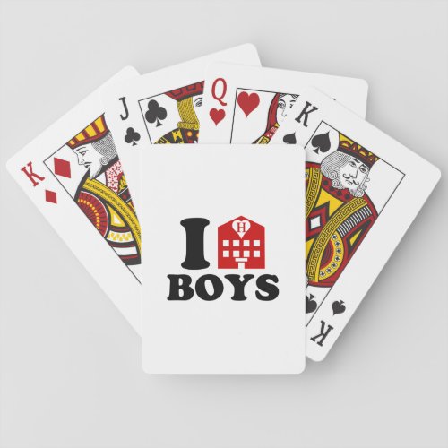 I Love Hotel Boys Poker Cards