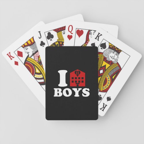 I Love Hotel Boys Poker Cards