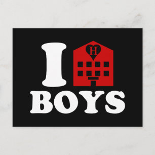 I Love Hotel Boys Postcard