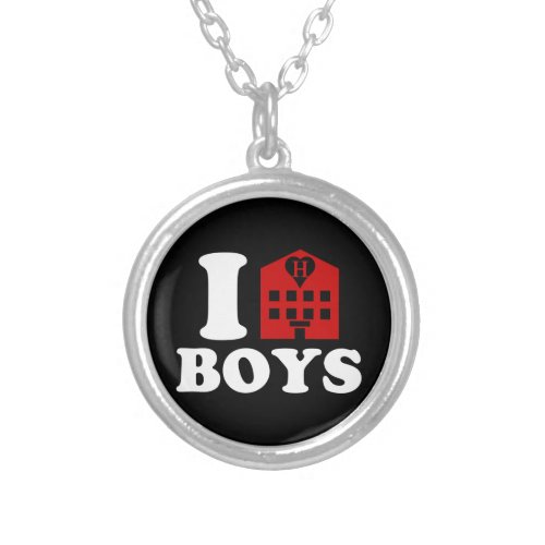 I Love Hotel Boys Silver Plated Necklace