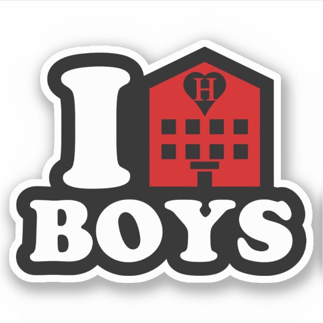 I Love Hotel Boys Sticker (Front)