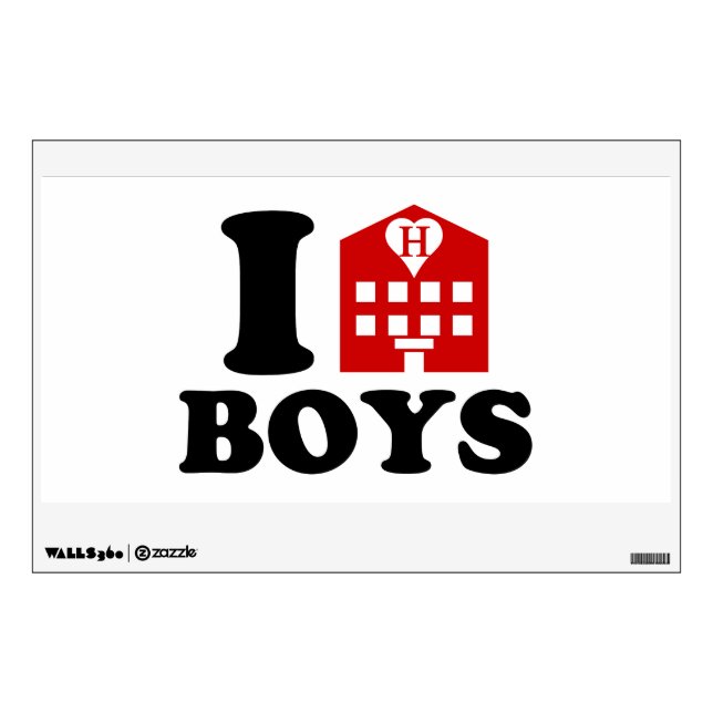I Love Hotel Boys Wall Sticker (Front)