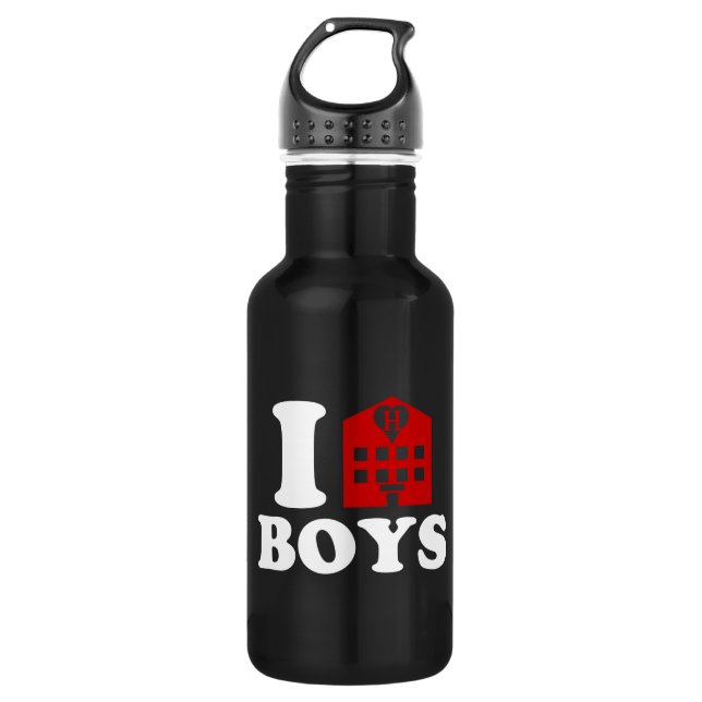 I Love Hotel Boys Water Bottle (Front)