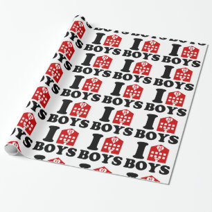 I Love Hotel Boys Wrapping Paper