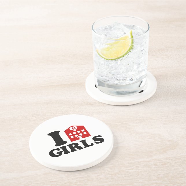 I Love Hotel Girls Coaster (Side)