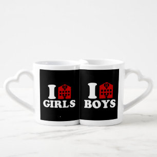 I Love Hotel Girls Coffee Mug Set