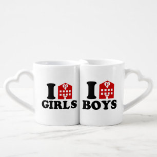 I Love Hotel Girls Coffee Mug Set