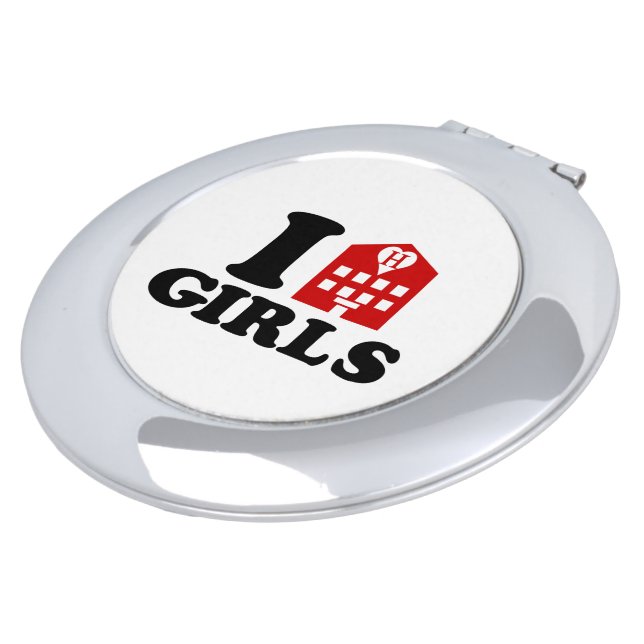 I Love Hotel Girls Compact Mirror (Turned)