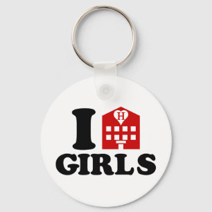 I Love Hotel Girls Keychain