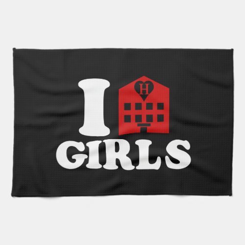 I Love Hotel Girls Kitchen Towel