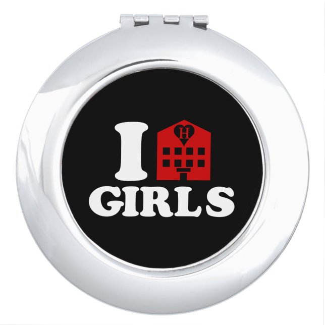 I Love Hotel Girls Makeup Mirror (Front)