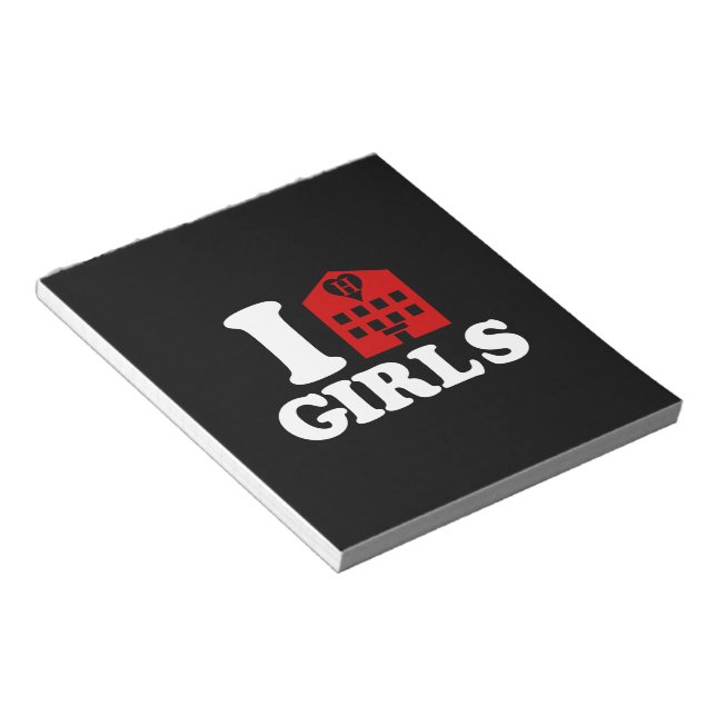 I Love Hotel Girls Notepad (Angled)