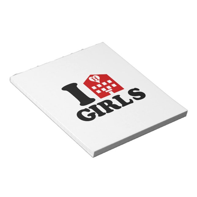 I Love Hotel Girls Notepad (Angled)